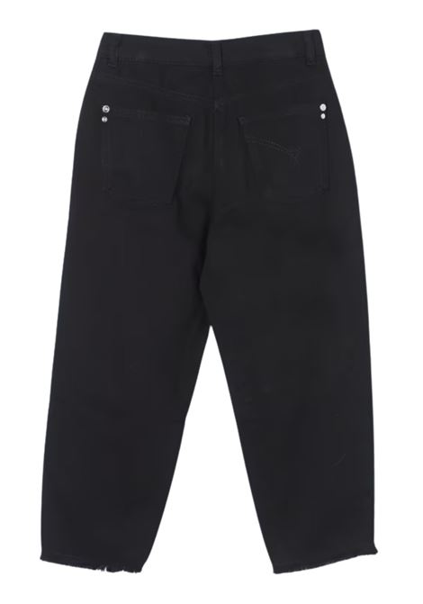 Black cotton jeans for girls Patrizia Pepe | 7P0350/MANERO